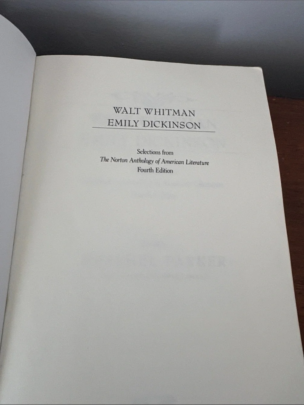 The Norton Anthology: Walt Whitman & Emily Dickinson - Softcover